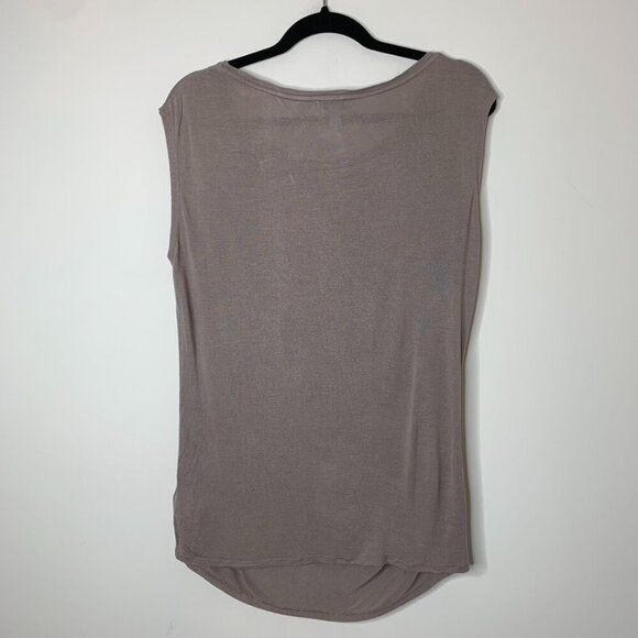 Jacob Jersey Women's Top Draped Neck Y2k 2000s 90s Taupe beige Size Medium - Picture 8 of 11